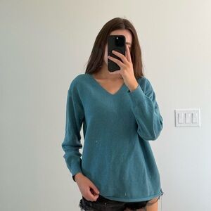 Ella Moss Blue V-Neck Sweater